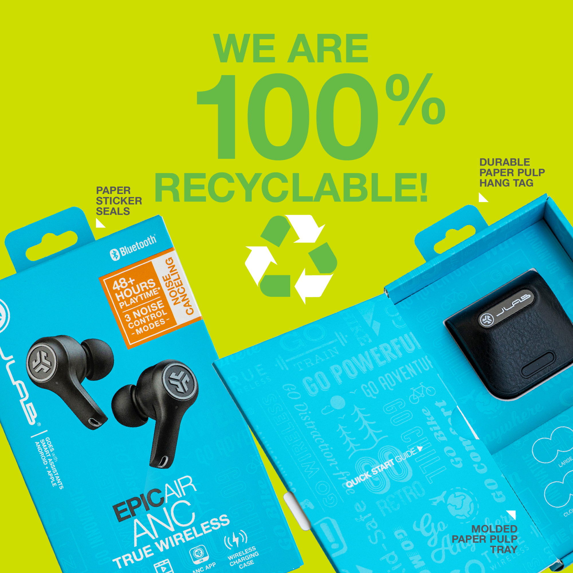 We are 100% recyclable!