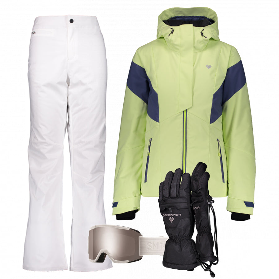 Missguided Ski Jacket With Matching Mittens And Fanny Pack In Blue