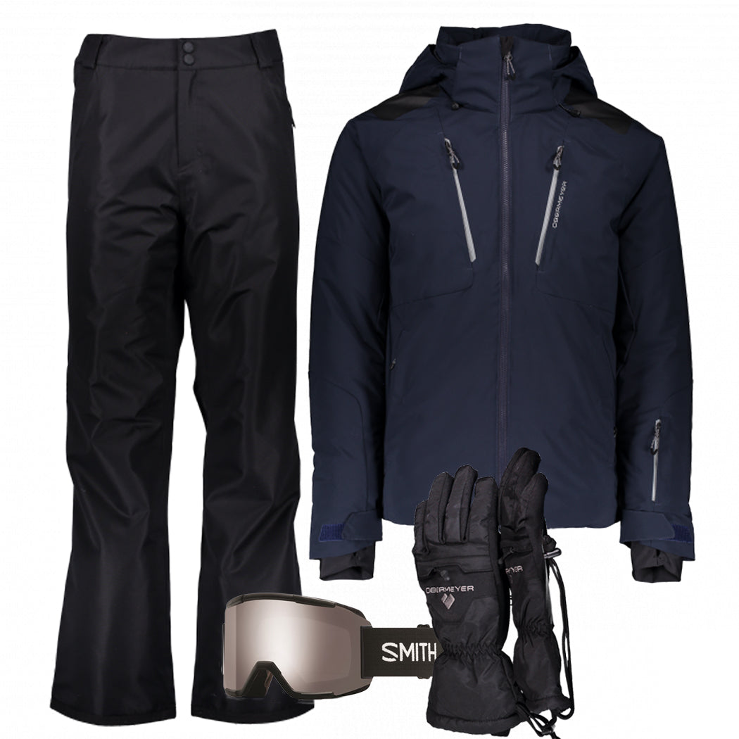 Men’s Ski Gear Outfit (Midnight/Black) – Slope Threads