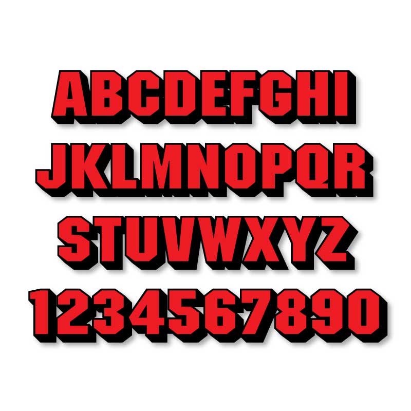 aktivering I forhold Hates Reflective Letters & Numbers - 2 color 3D Block Font – First Responder  Decal Co.