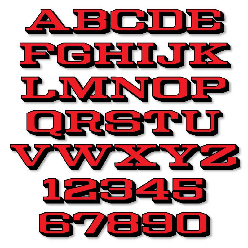 MLB TUSCAN REFLECTIVE LETTERS & NUMBERS