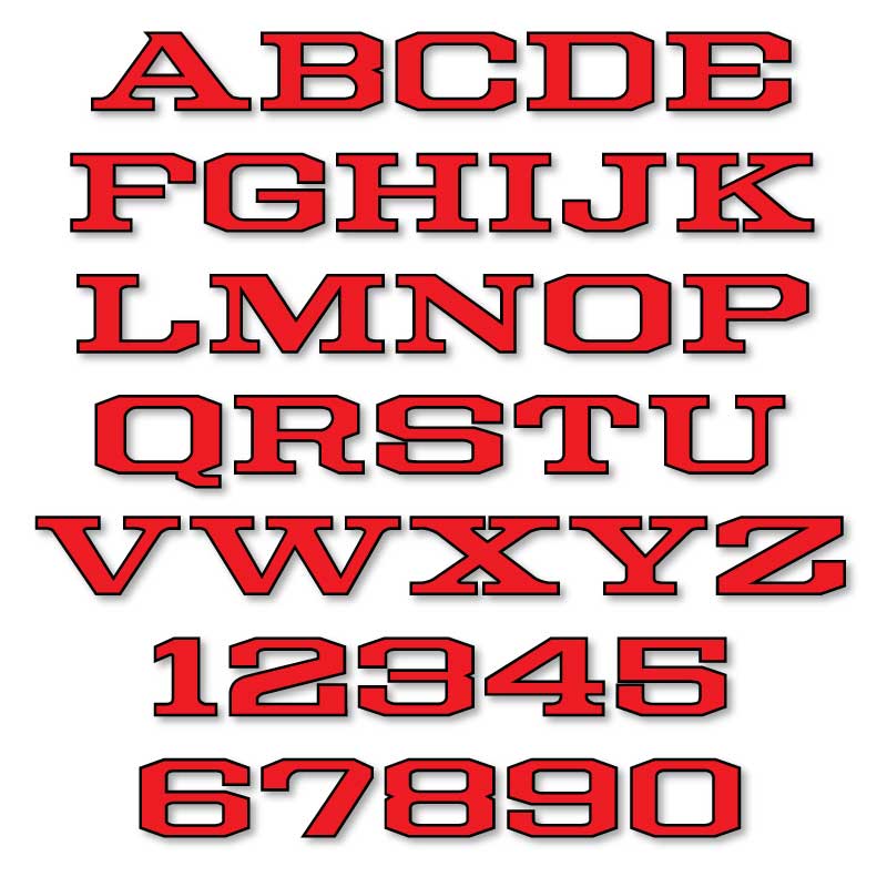 Reflective Letters & Numbers - 2 color 3D Aachen Font – First Responder  Decal Co.
