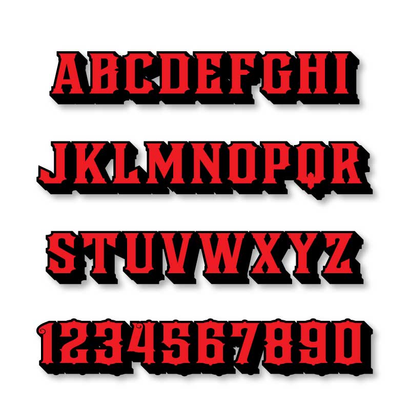 MLB TUSCAN REFLECTIVE LETTERS & NUMBERS