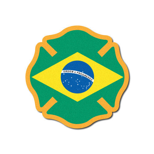 Reflective Brazilian Flag Decal – First Responder Decal Co.