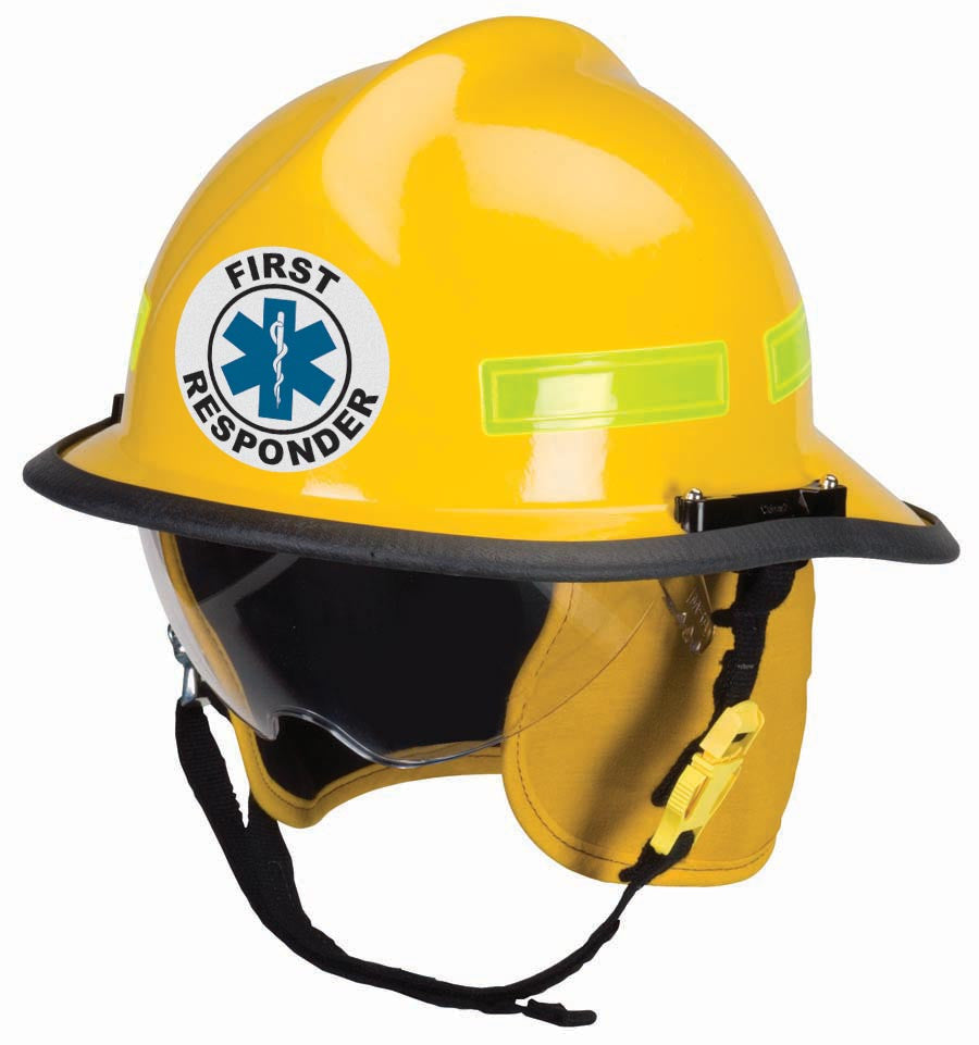 Reflective Round Fire Helmet Front Decal - First Responder – First