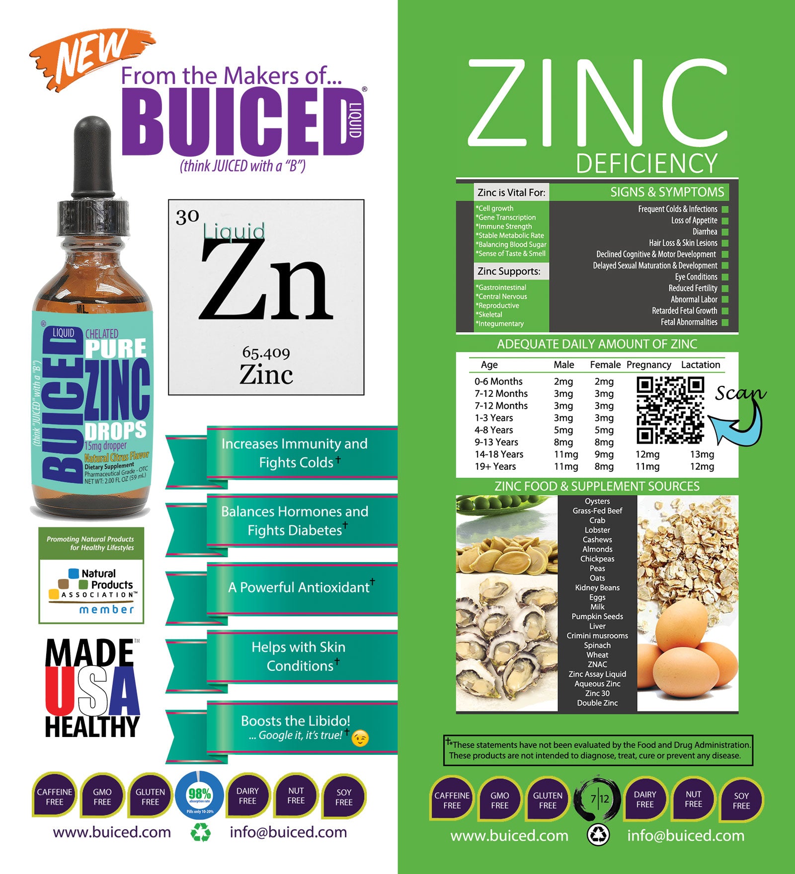 Meet BUICED Liquid Zinc Drops | BUICED Liquid Multivitamins