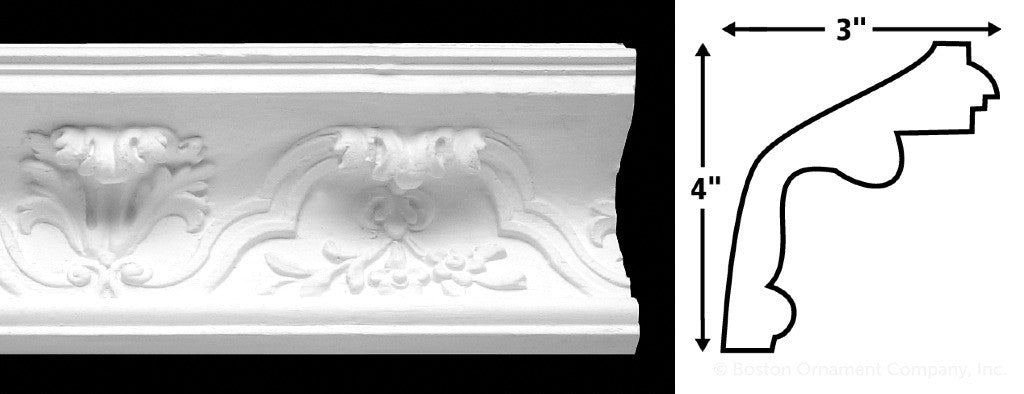 C-015 Cornice - Boston Ornament Company - Cornice Boards For Windows