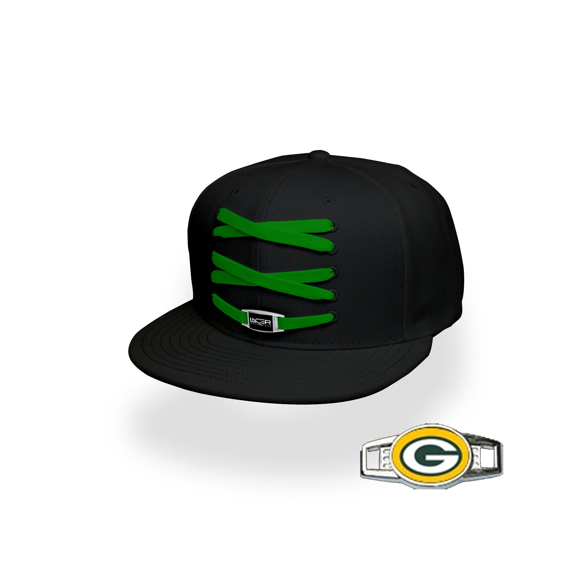 Green Bay Custom Black Football Lacer 