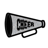 Cheer megaphone silver with word cheer