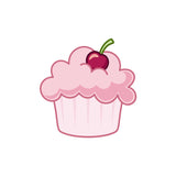 Pink Cupcake with cherry on top