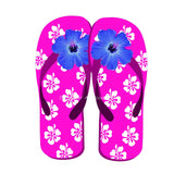 Pink flip Flops with flower