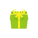 Green Present with yellow bow