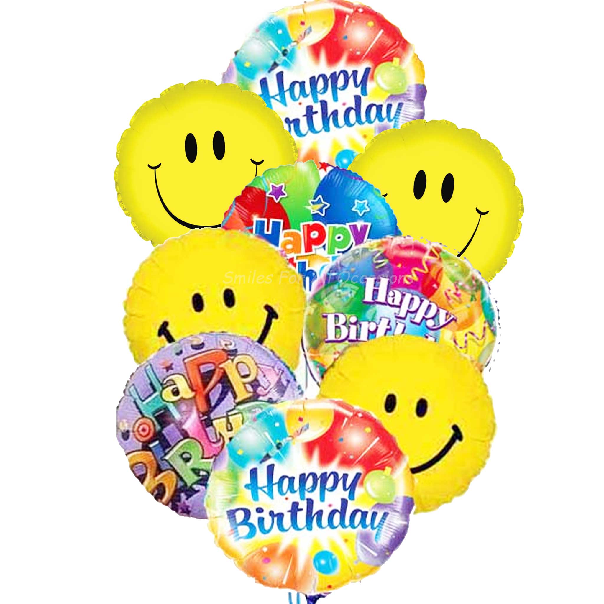 Smiley Theme Birthday Mylar Balloons Smiles For All