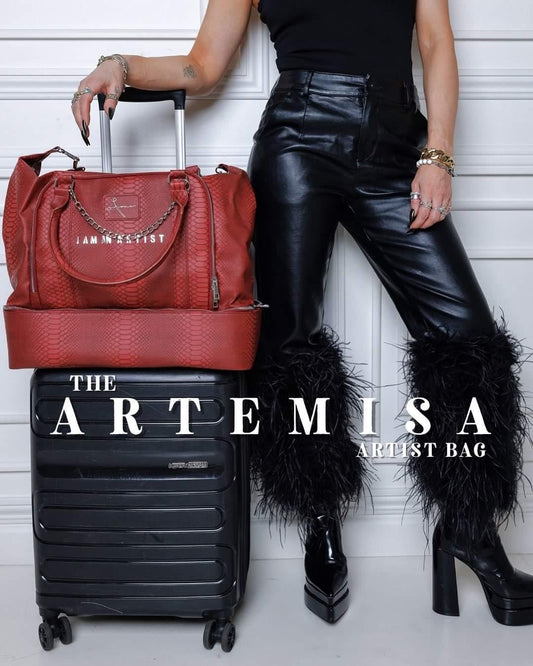 Artisan Series: Artem “I Am An Artist” Brown Vegan Leather Luxury Tote Bag