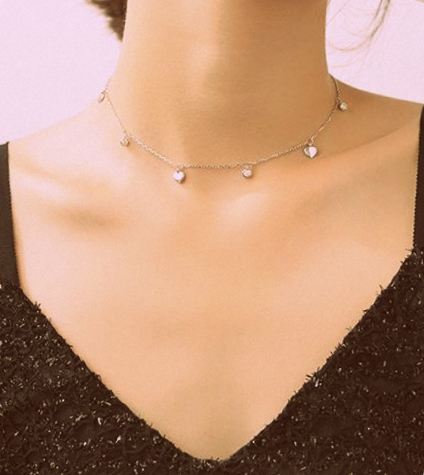 bezel choker necklace