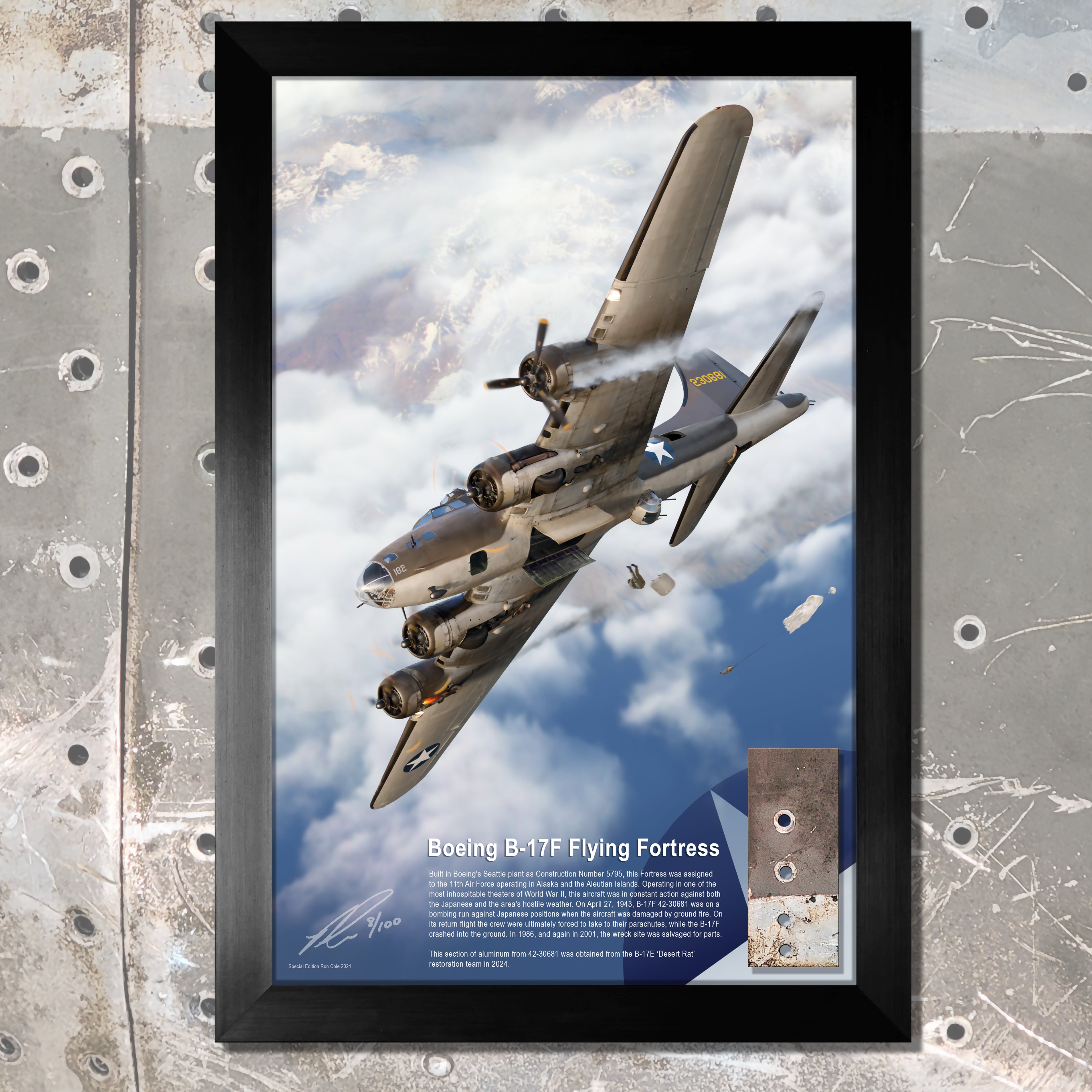 Boeing B-17F 42-30681 Aleutian Islands Combat Loss Relic Display