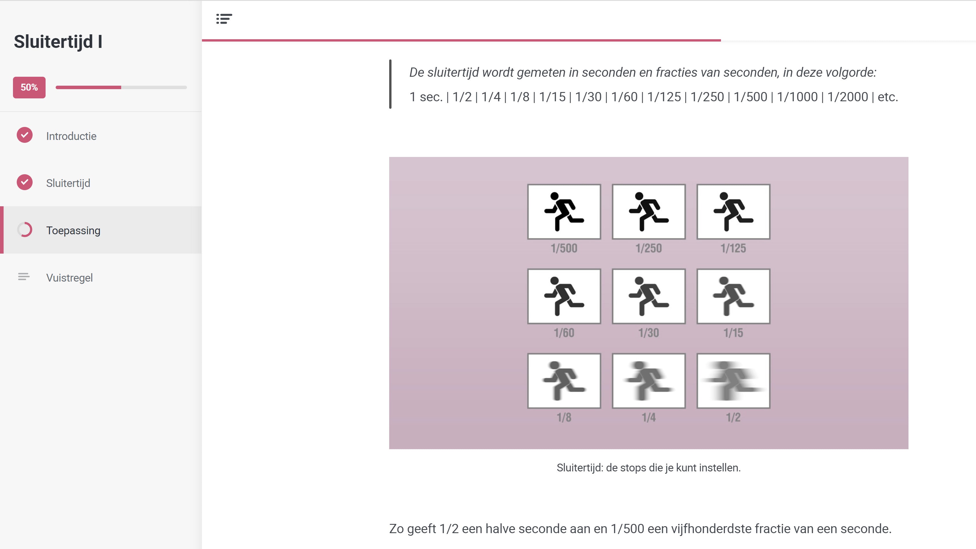 Sluitertijd uitgelegd in Drone Class Plus