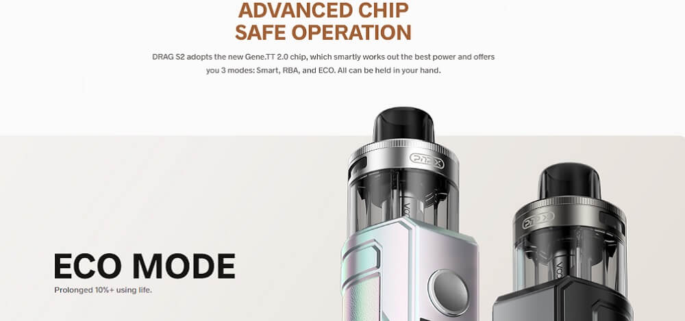 VooPoo Drag S2 Vape Kit Gene.TT 2.0 Chipset