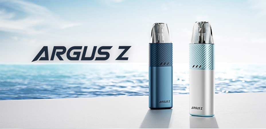 Hero image of Argus Z Vape Pod Kit Showcased with the ocean in the background