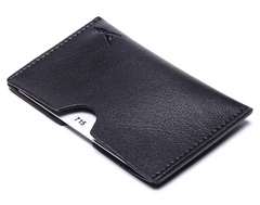Black leather cardholder pocket.