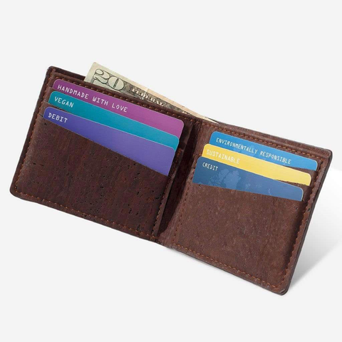 Vegan Flexible Slim Wallet With Coin Pocket Mini Wallet for 