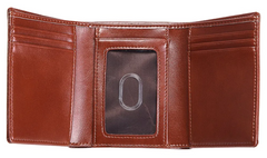 Brown trifold wallet