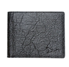 Black Pinatex bifold wallet.