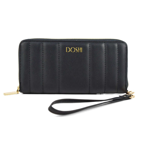 LIU JO: wallet in fabric with all over logo - Black