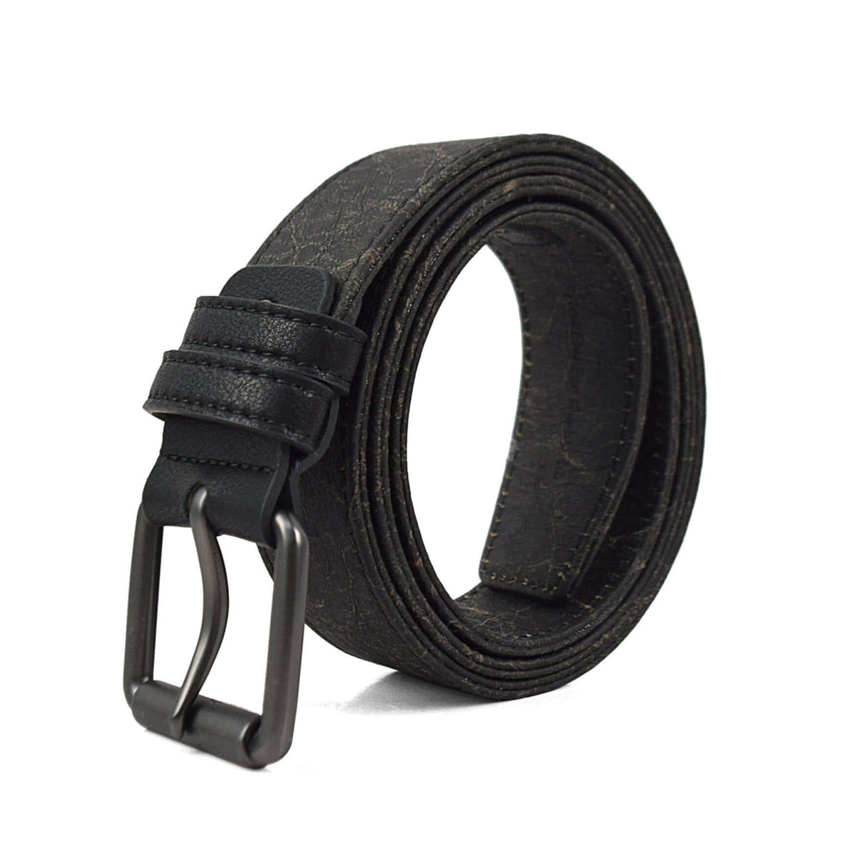 NEW &amp; IMPROVED! Gunmetal Roller Italian Kraft Paper Vegan Belt (Sizes 30-36)