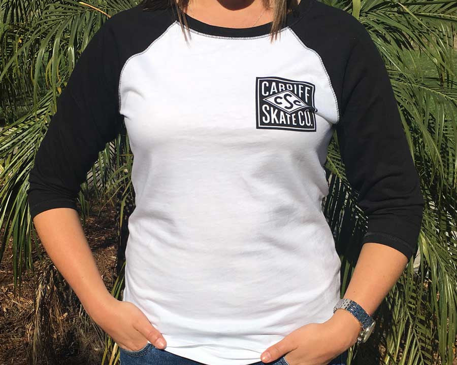 womens graphic baseball tee