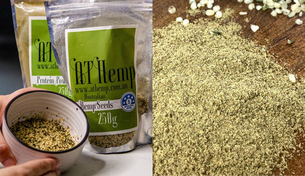 AT Hemp seeds and protein powder