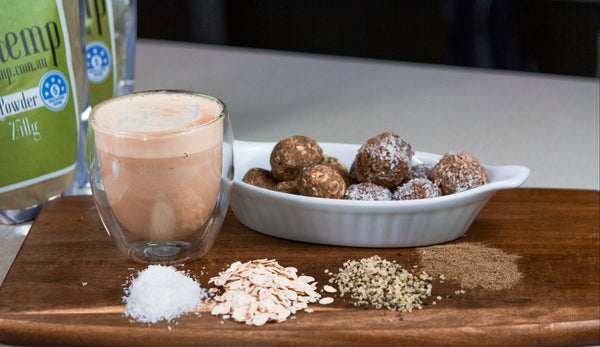 hemp protein balls & coffee