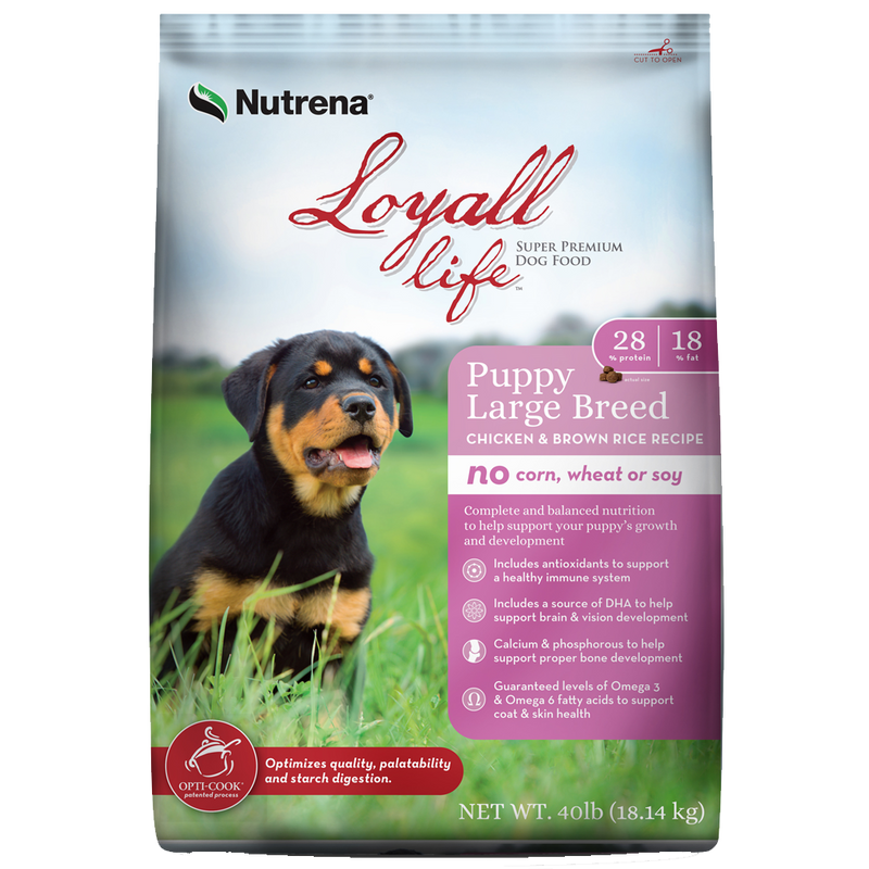 Nutrena Loyall Life Chicken And Rice Large Breed Puppy Dog ...