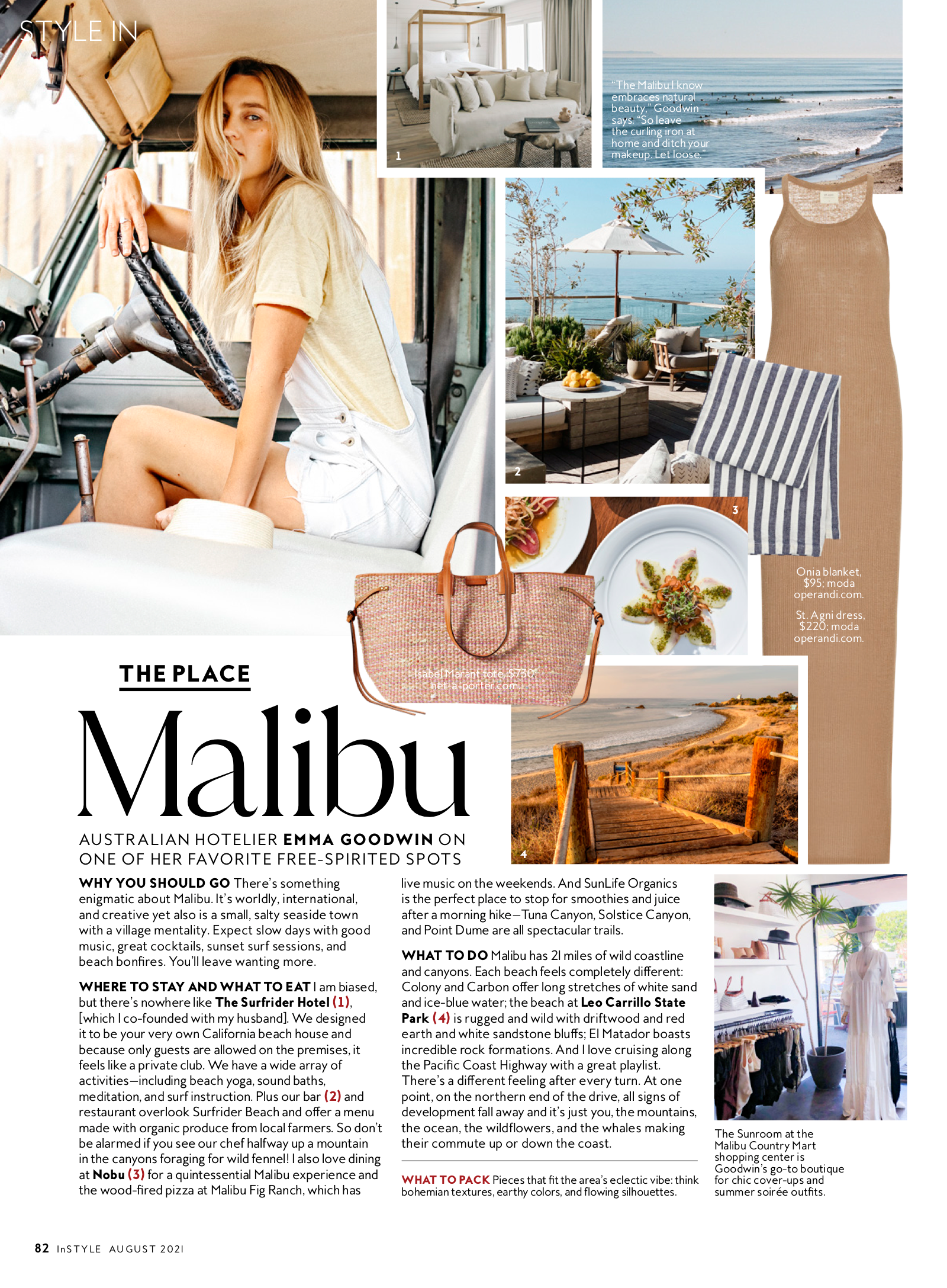 InStyle Magazine SUNROOM MALIBU Emma Goodwin