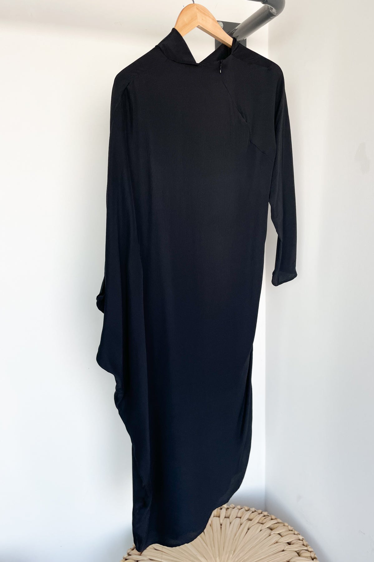 Classic Black Mock Neck Dress