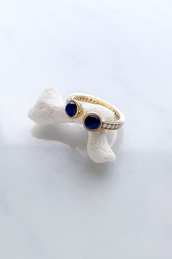 Brent Neale Rainbow Sapphire Heart Knot Ring — Etc