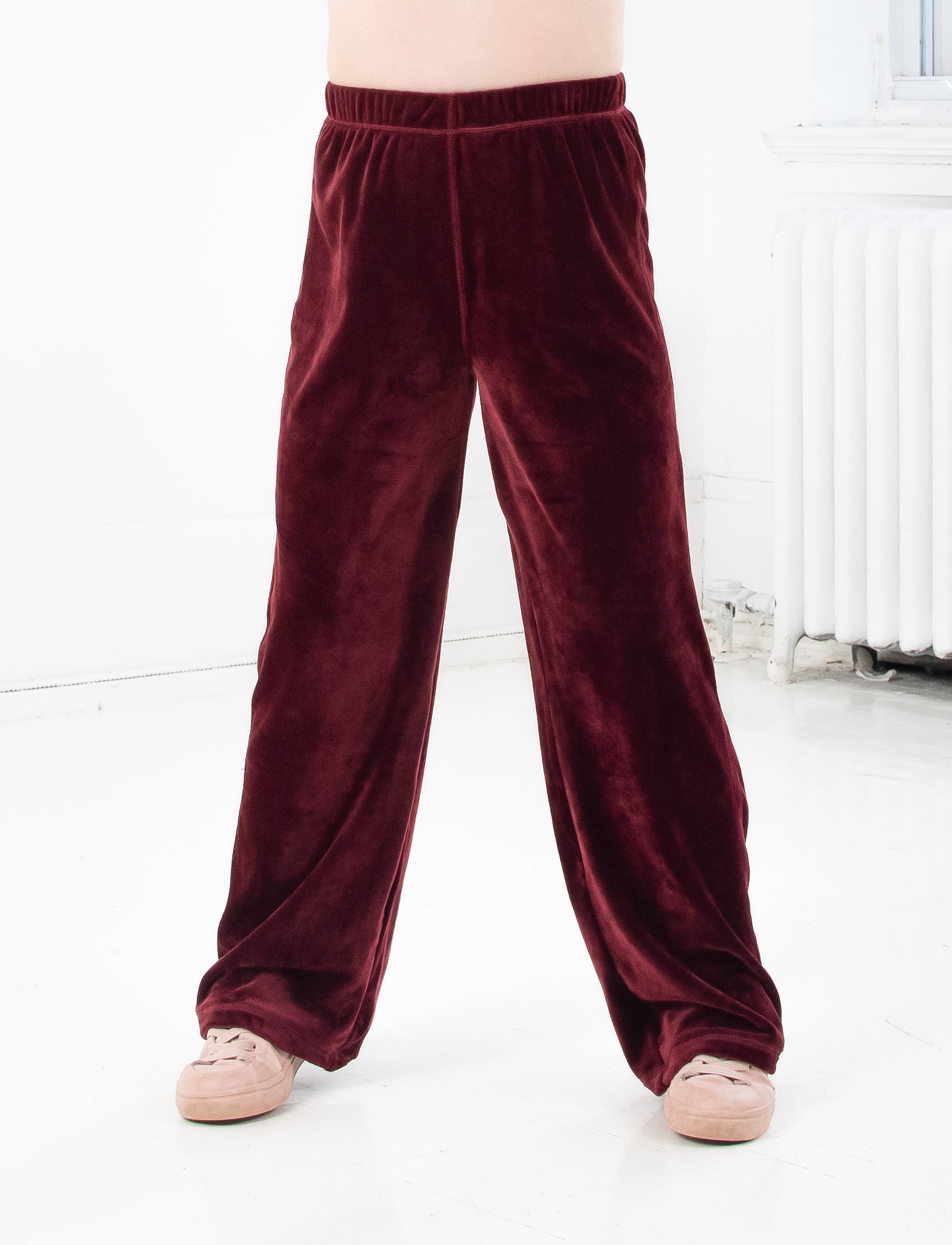 Sarin Mathews Yoga Lounge Pants Wide Leg Tall XL Burgundy