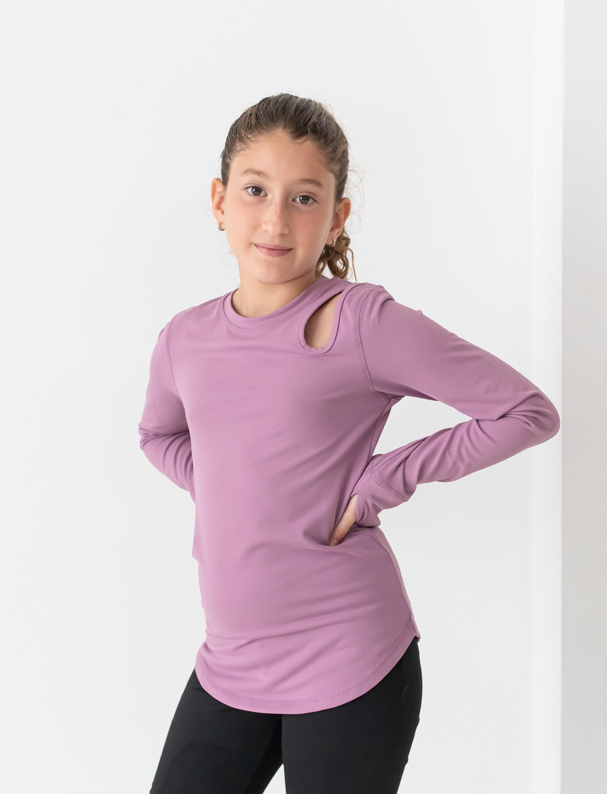 GIRLS 2-6 SPLIT BACK T-SHIRT – Jill Yoga