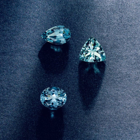 Vibrant aquamarine gemstones