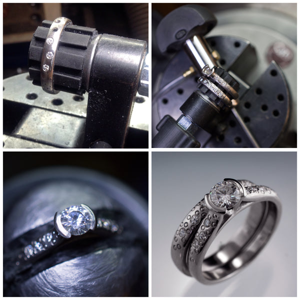 making of a bridal ring set