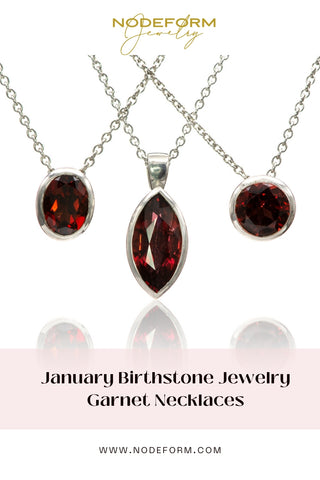 January's Vibrant Red Birthstone necklaces