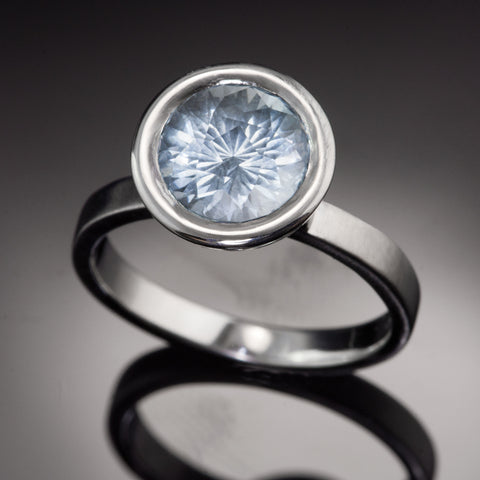 Minimal cocktail ring with a large 2ct Aquamarine