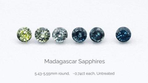 round untraeted Madagascar sapphires