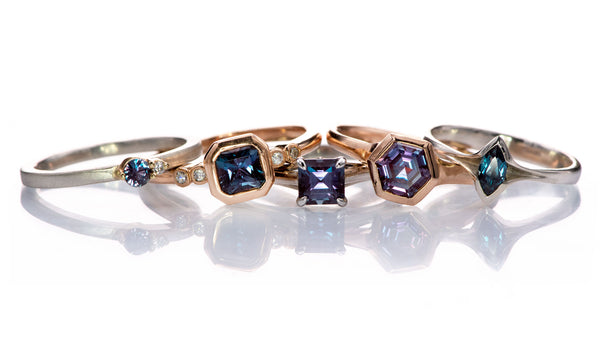 handmade alexandrite engagement ring designs by Nodeform