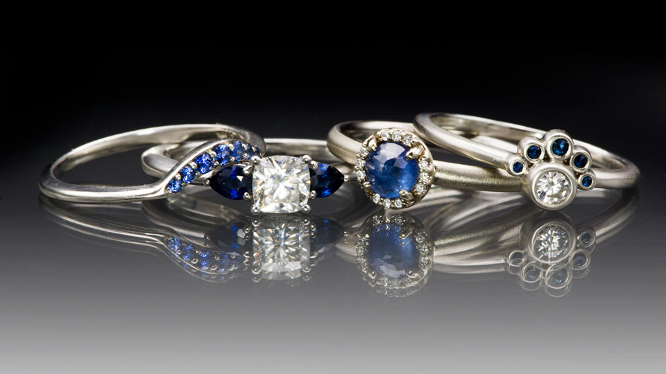 Blue-sapphire ring designs by Nodeform