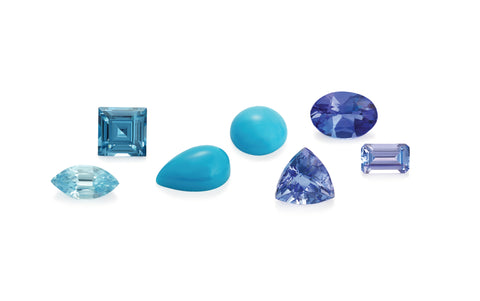 December Birthstones Topaz, Turquoise and Tanzanite