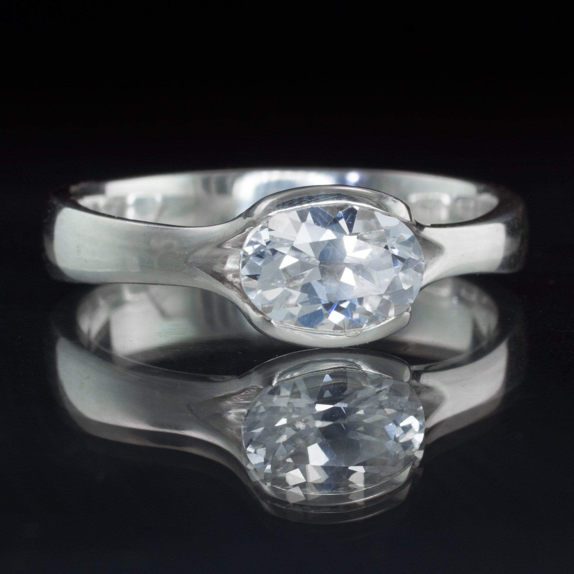 white sapphire engagement rings