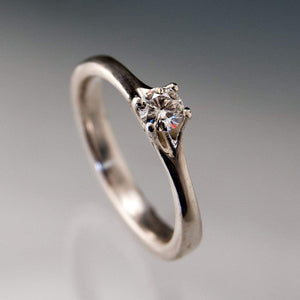 simple moissanite 1.5 solitaire ring 4 prong white gold