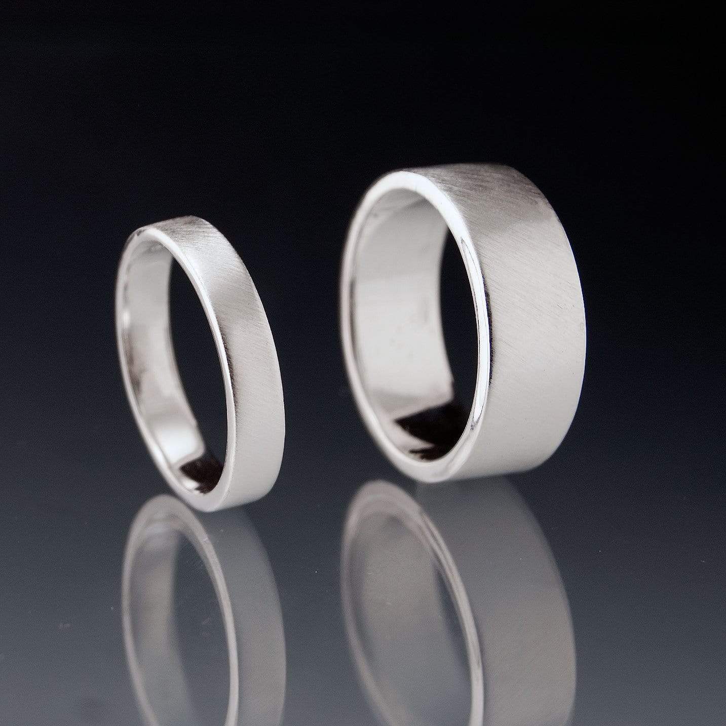 Narrow Flat Simple Wedding Band, 2-4mm Width - Nodeform