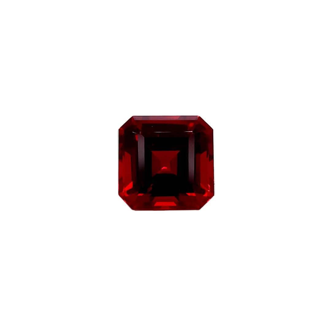 Square Emerald/Asscher Cut Lab Created Ruby Gemstone